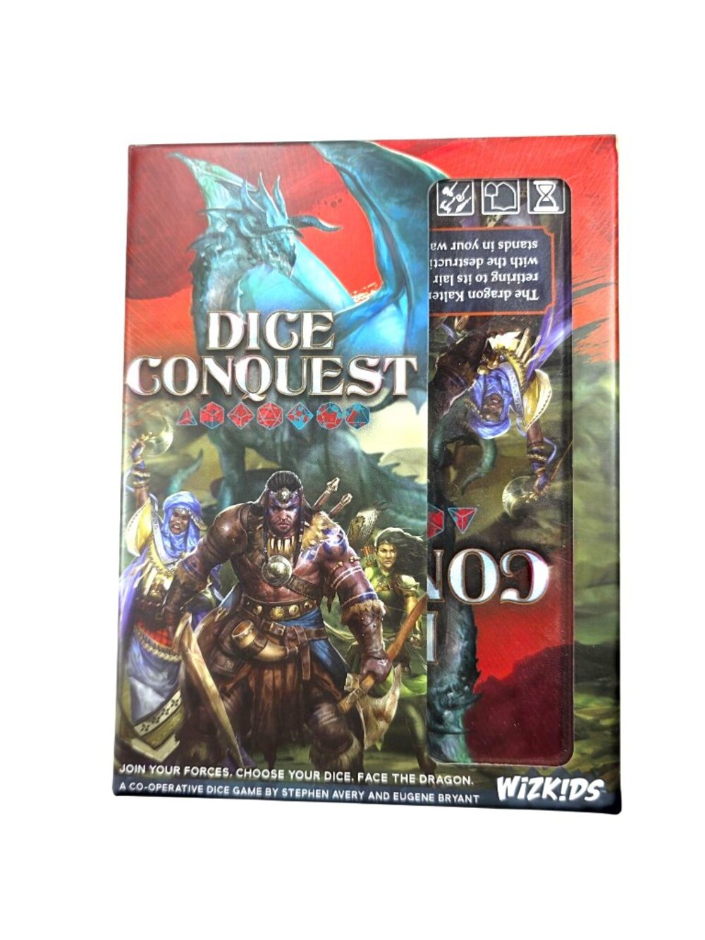 Dice Conquest Cooperative Fantasy Board Game By WizKids solo gaming adventure